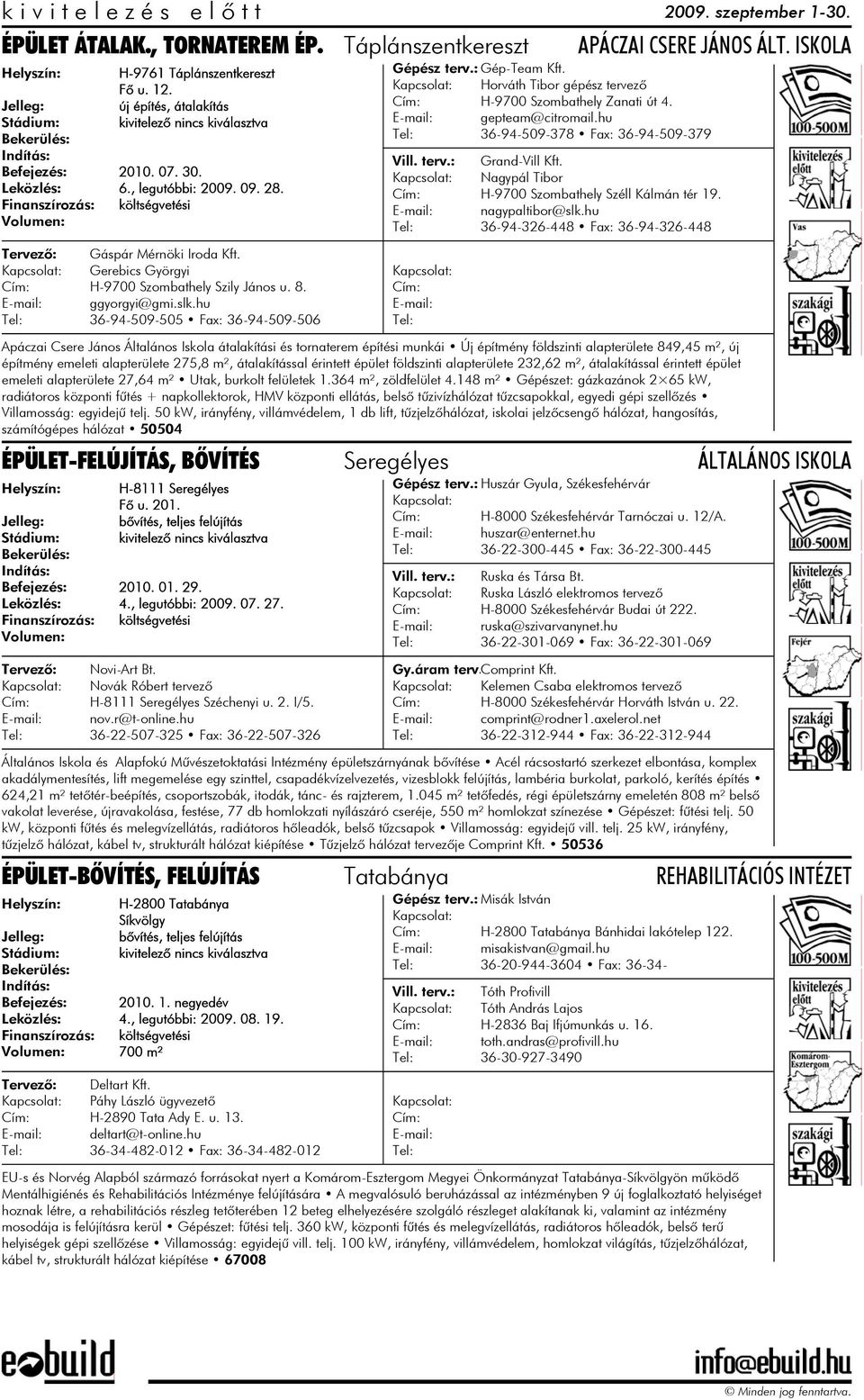 hu 36-94-509-505 Fax: 36-94-509-506 Gépész terv.: Gép-Team Kft. Horváth Tibor gépész tervezõ H-9700 Szombathely Zanati út 4. gepteam@citromail.hu 36-94-509-378 Fax: 36-94-509-379 Grand-Vill Kft.