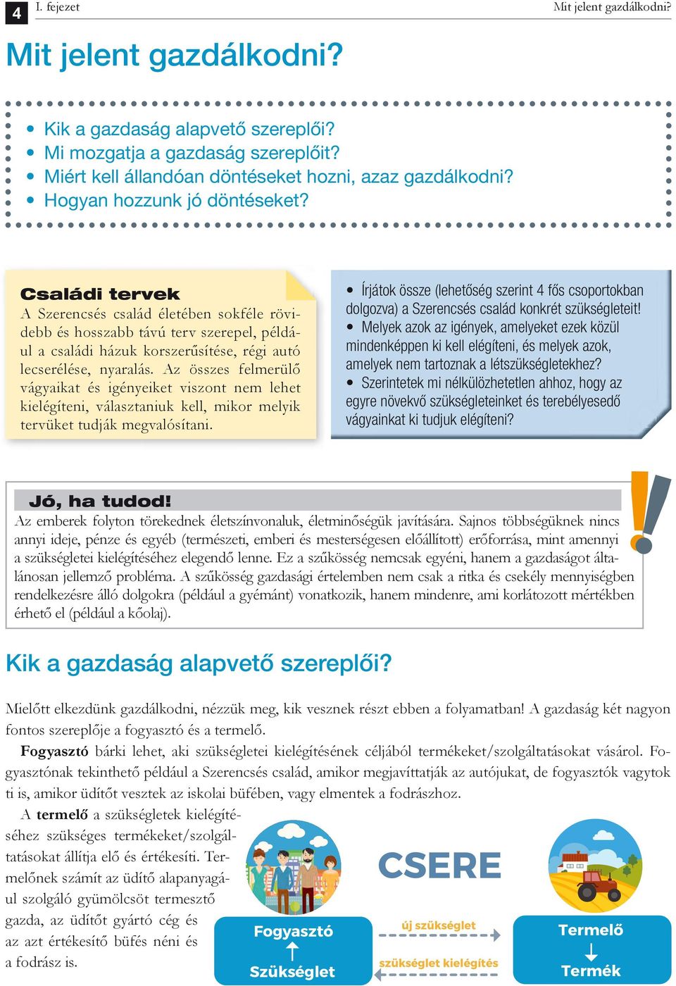 Az összes felmerülő vágyaikat és igényeiket viszont nem lehet kielégíteni, választaniuk kell, mikor melyik tervüket tudják megvalósítani.