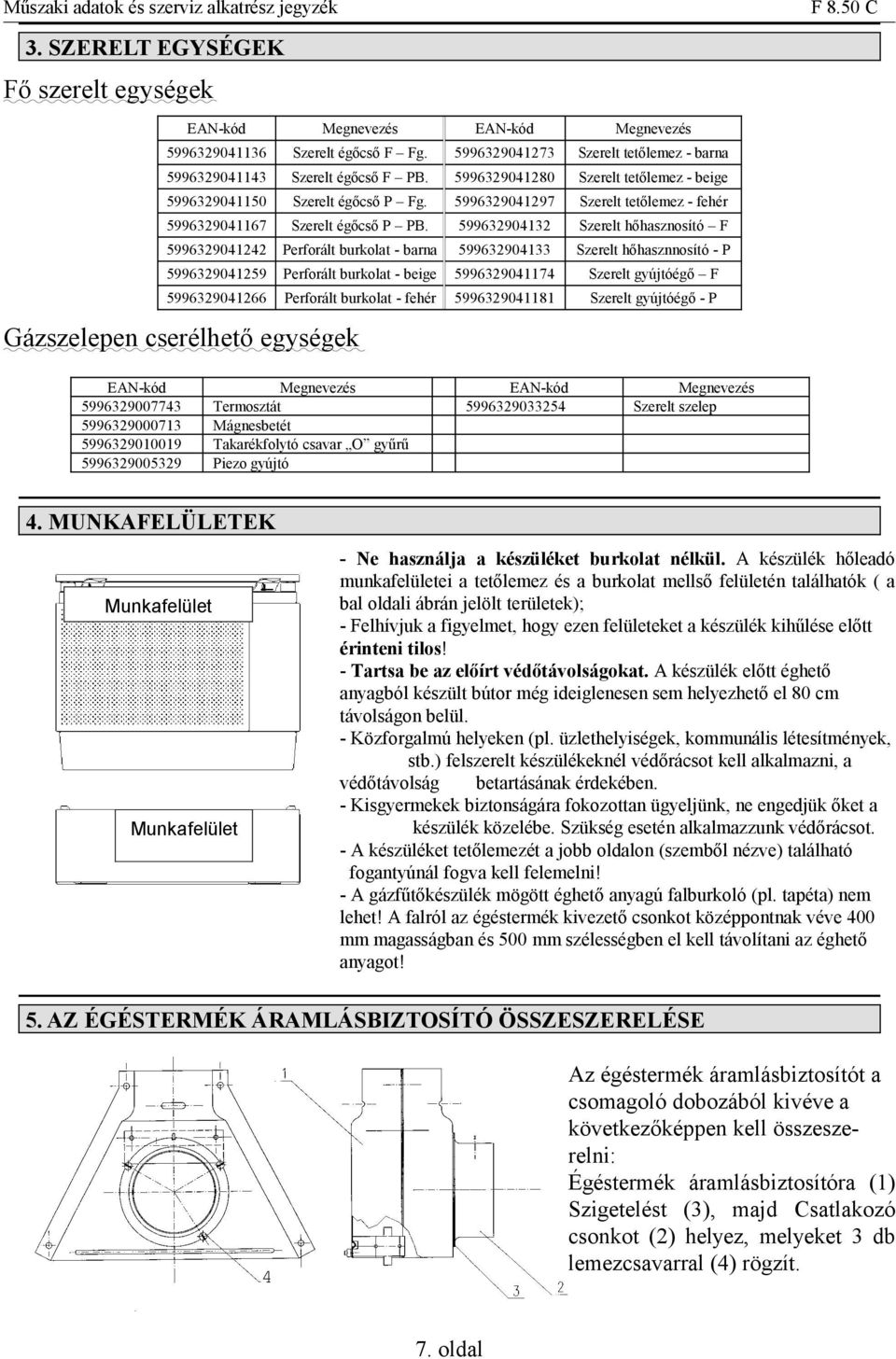 599632904132 Szerelt hőhasznosító F 5996329041242 Perforált burkolat - barna 599632904133 Szerelt hőhasznnosító - P 5996329041259 Perforált burkolat - beige 5996329041174 Szerelt gyújtóégő F