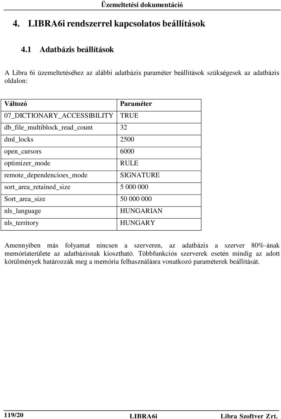 db_file_multiblock_read_count 32 dml_locks 2500 open_cursors 6000 optimizer_mode RULE remote_dependencioes_mode SIGNATURE sort_area_retained_size 5 000 000 Sort_area_size 50 000 000