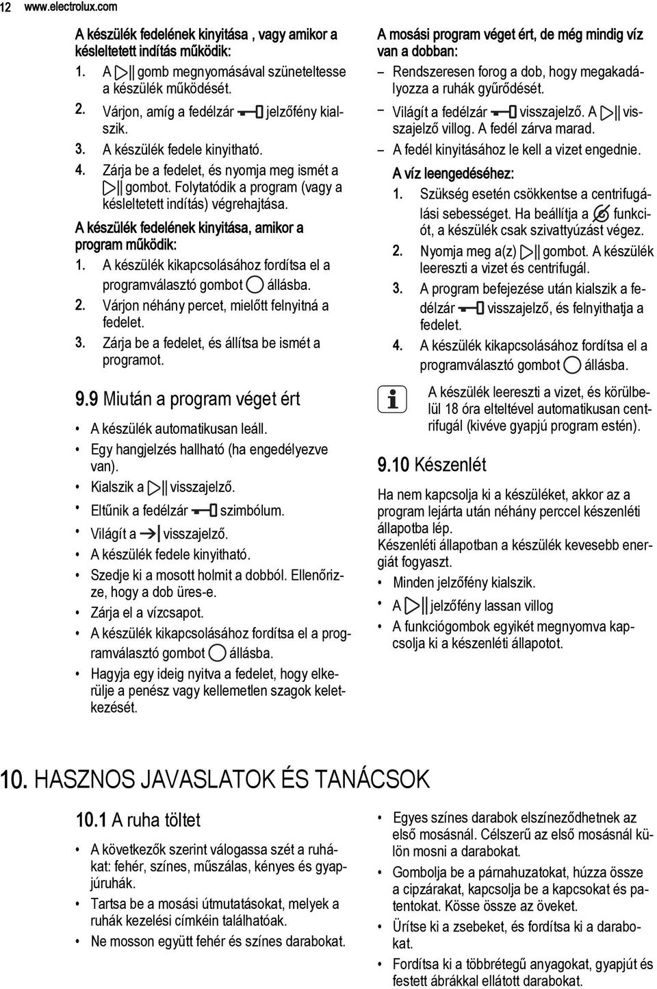 EWT 1262 TDW HU MOSÓGÉP HASZNÁLATI ÚTMUTATÓ - PDF Ingyenes letöltés