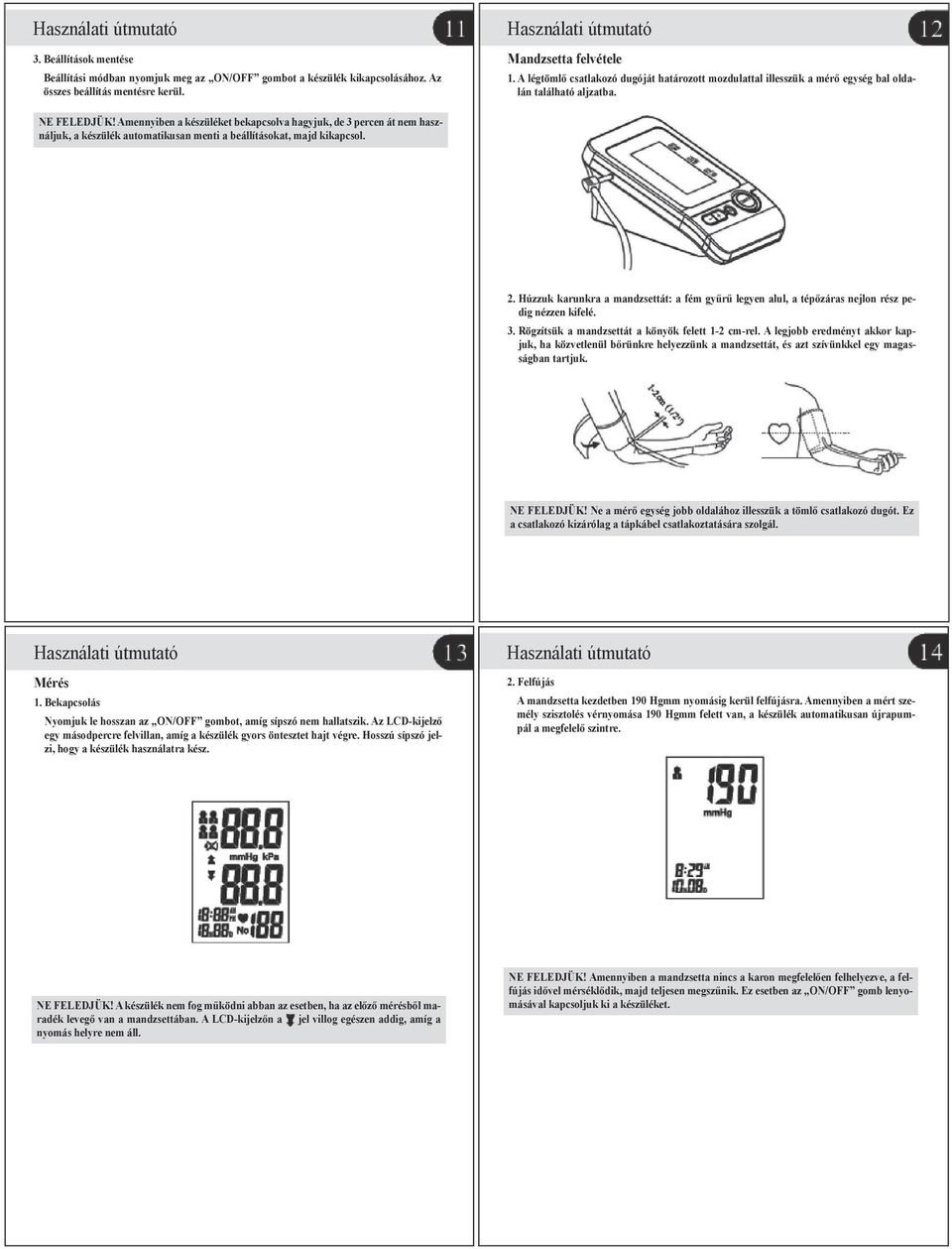 Használati útmutató. Felkaros, automata digitális vérnyomásmérő. Típus:  M250P / BP PDF Free Download