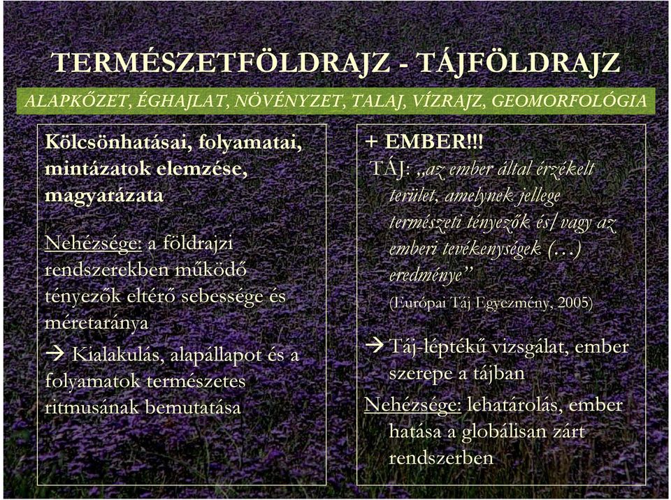 természetes ritmusának bemutatása + EMBER!