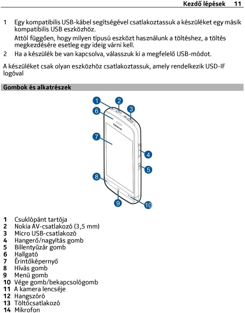 2 Ha a készülék be van kapcsolva, válasszuk ki a megfelelő USB-módot.