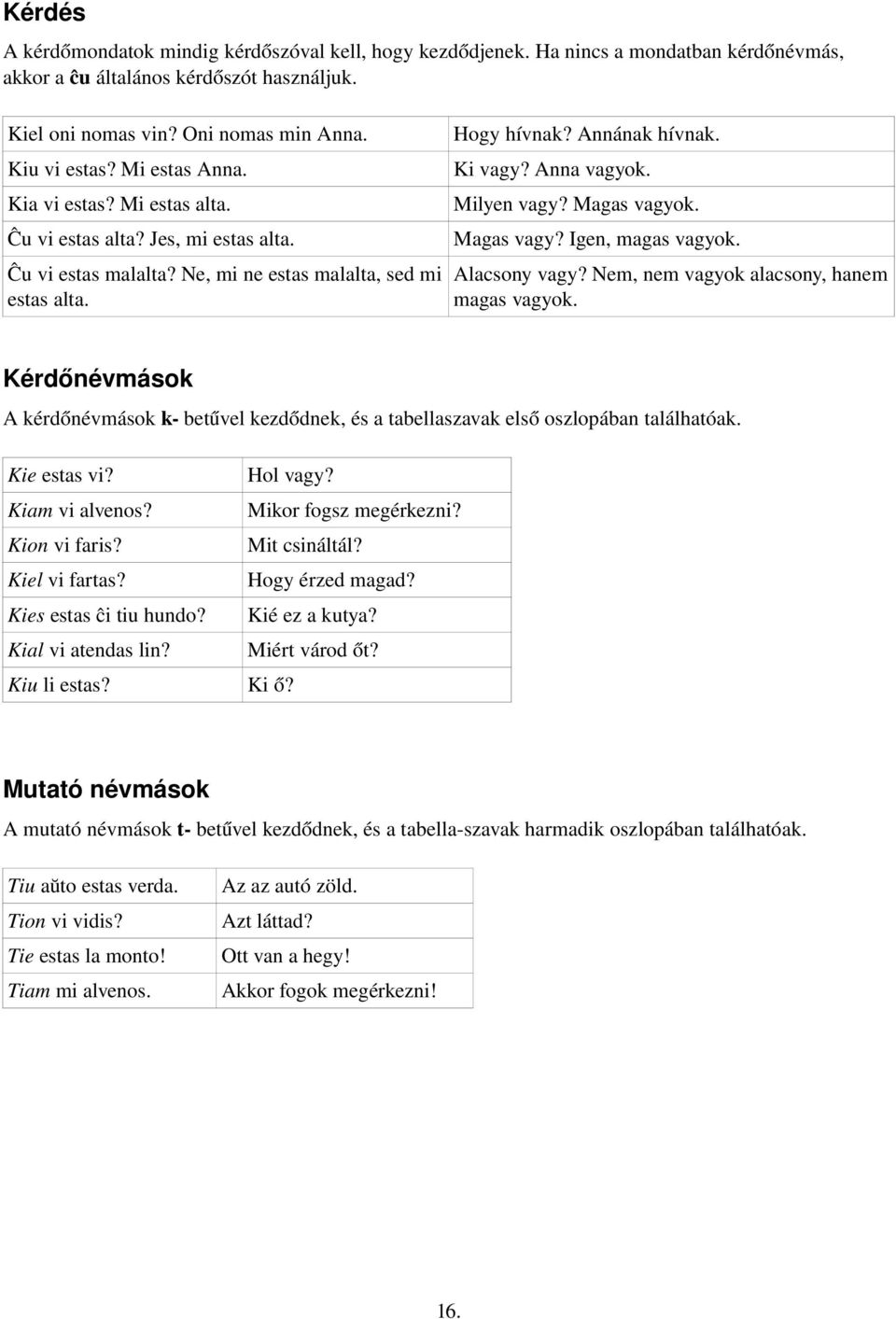 Az eszperantó nyelv rövid nyelvtana. Összeállította : Paár Norbert - PDF  Free Download