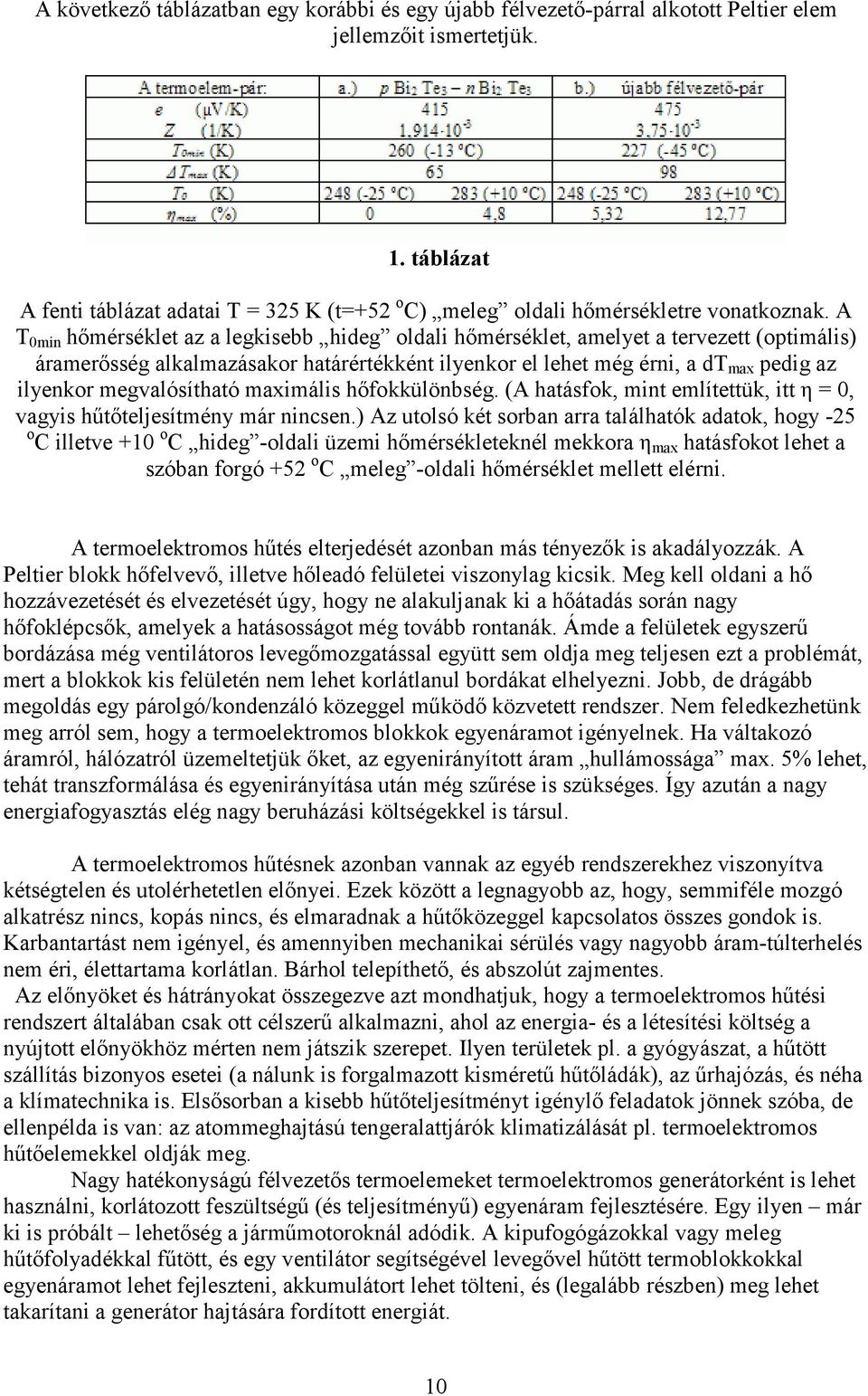 A T 0min hımérséklet az a legkisebb hideg oldali hımérséklet, amelyet a tervezett (optimális) áramerısség alkalmazásakor határértékként ilyenkor el lehet még érni, a dt max pedig az ilyenkor