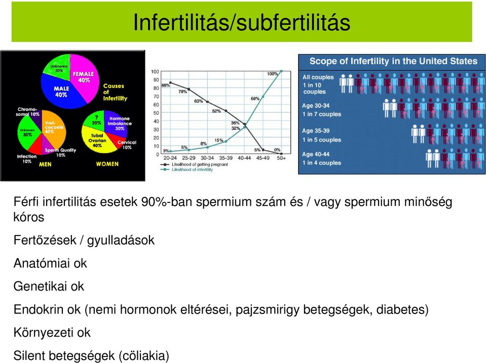 gyulladások Anatómiai ok Genetikai ok Endokrin ok (nemi hormonok