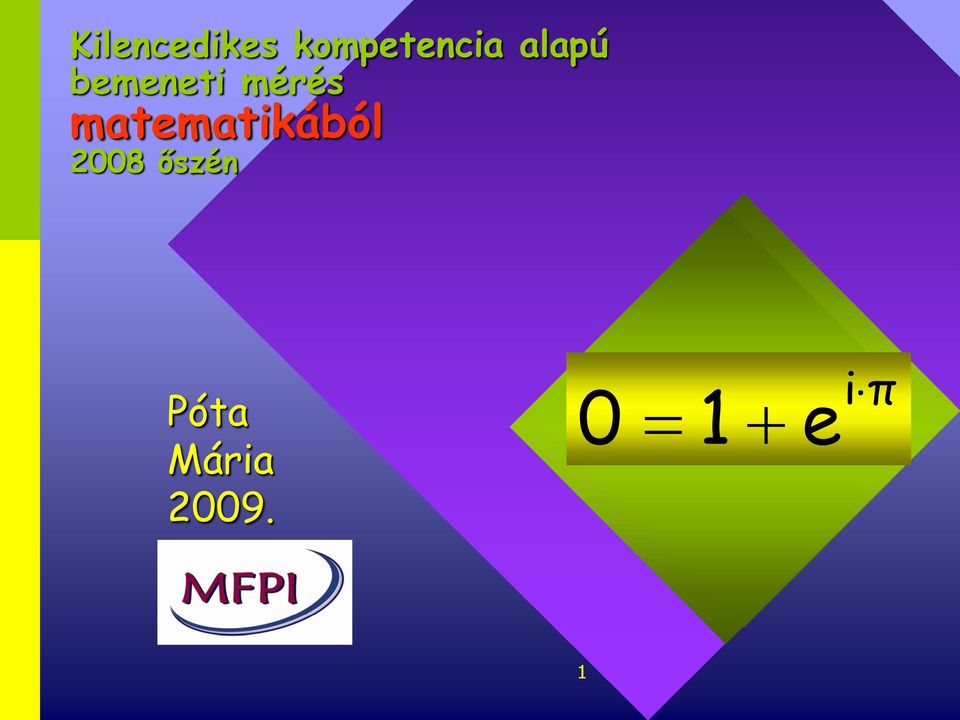 matematikából 2008 őszén