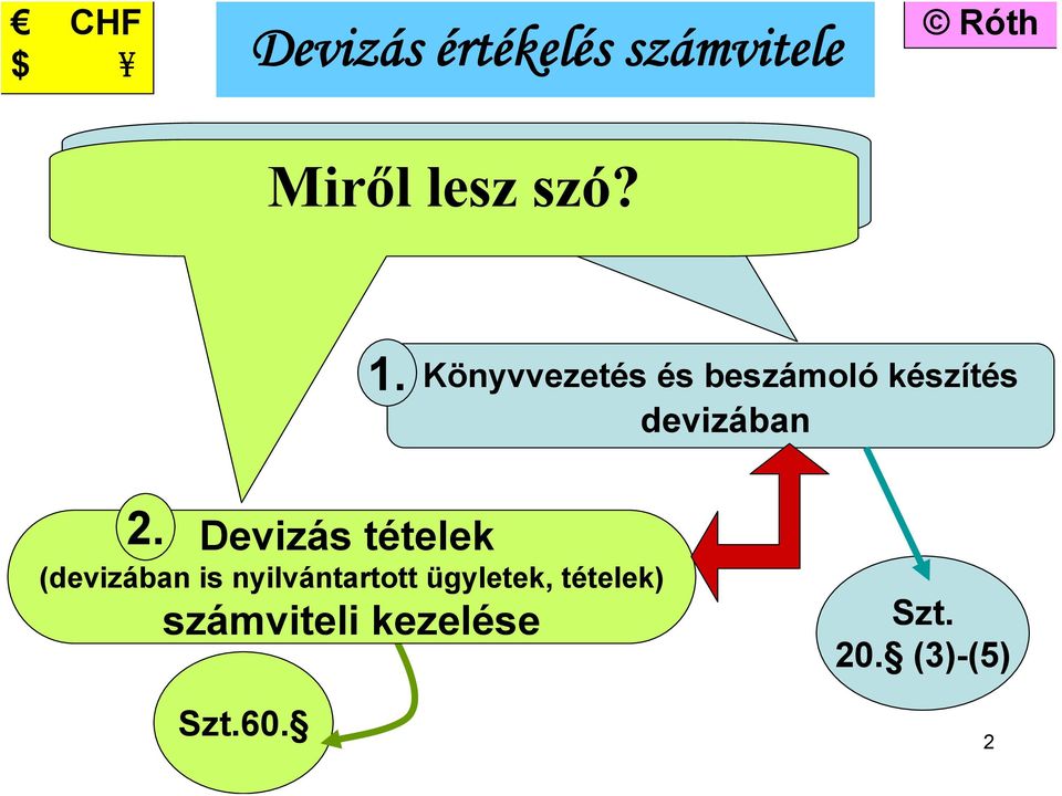 Devizás tételek (devizában is nyilvántartott