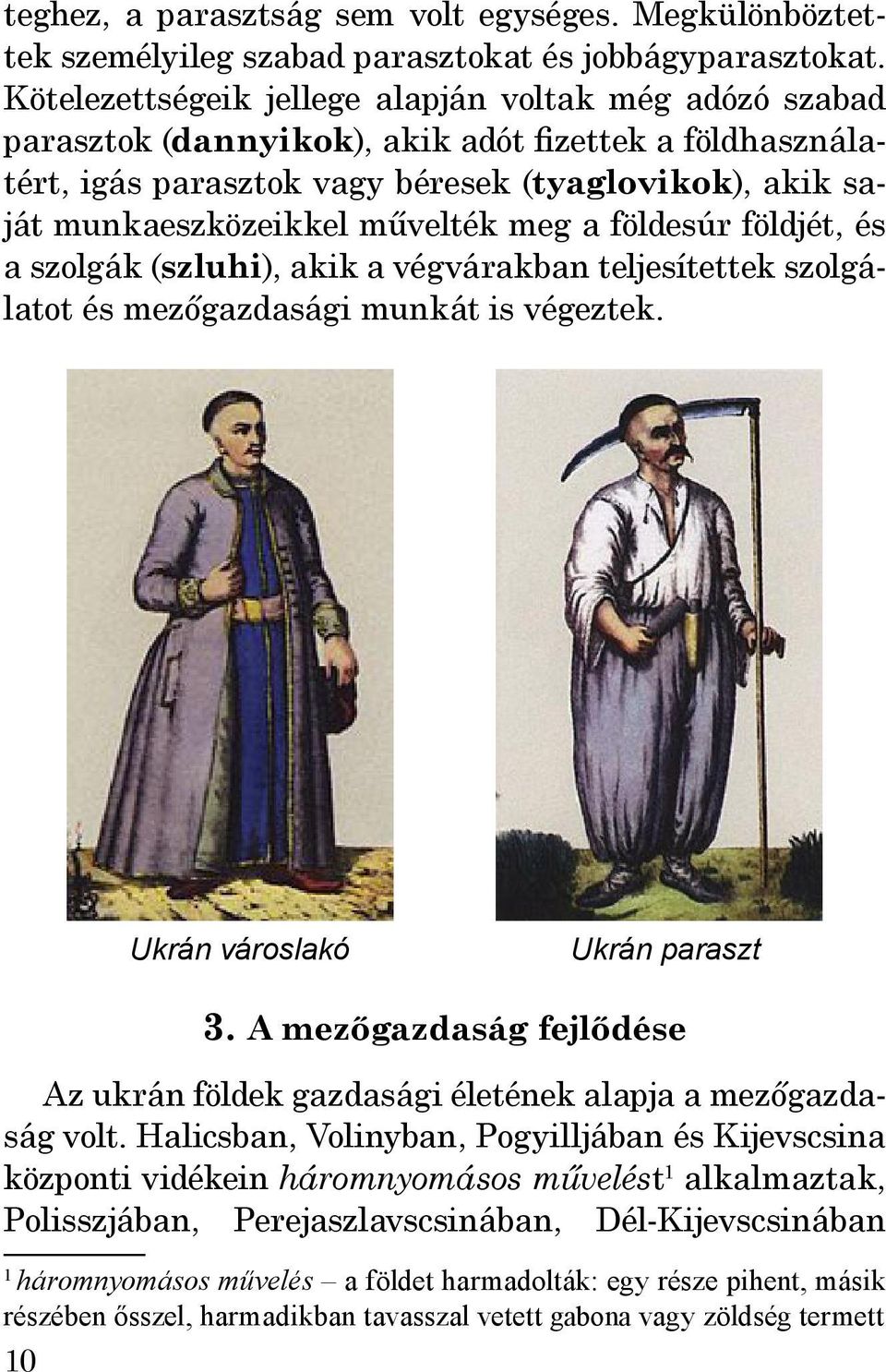 meg a földesúr földjét, és a szolgák (szluhi), akik a végvárakban teljesítettek szolgálatot és mezőgazdasági munkát is végeztek. Ukrán városlakó Ukrán paraszt 10 3.
