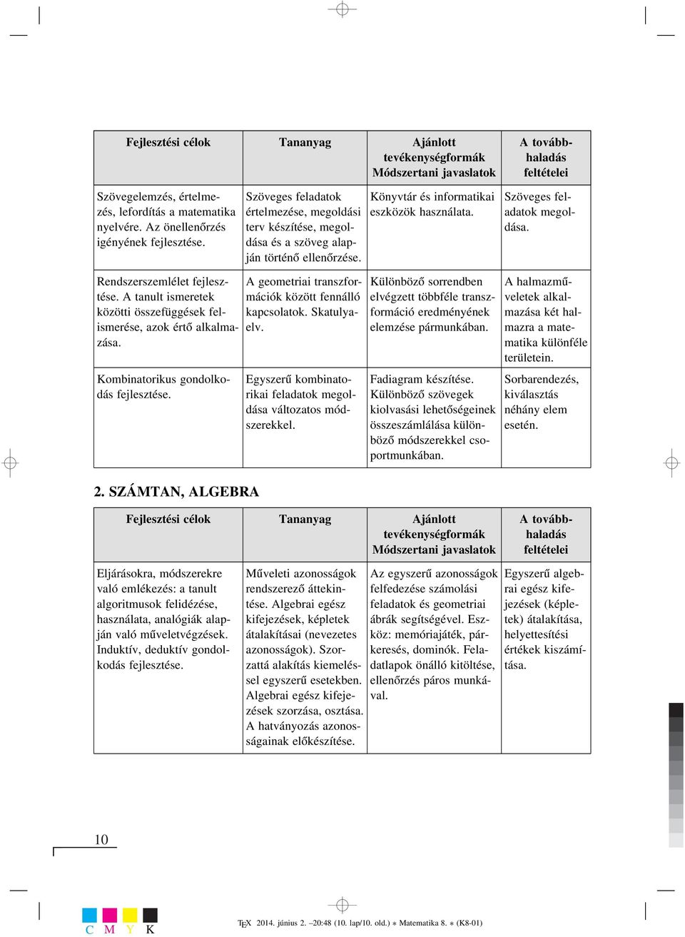 Szöveges feladatok megoldása. Rendszerszemlélet fejlesztése. A tanult ismeretek közötti összefüggések felismerése, azok értő alkalmazása. A geometriai transzformációk között fennálló kapcsolatok.