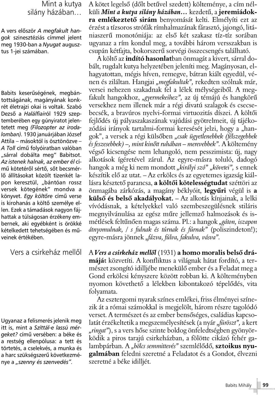 Babits Mihály. Tartalmi és formai sokszínûség. Messze messze. Fekete ország  - PDF Free Download