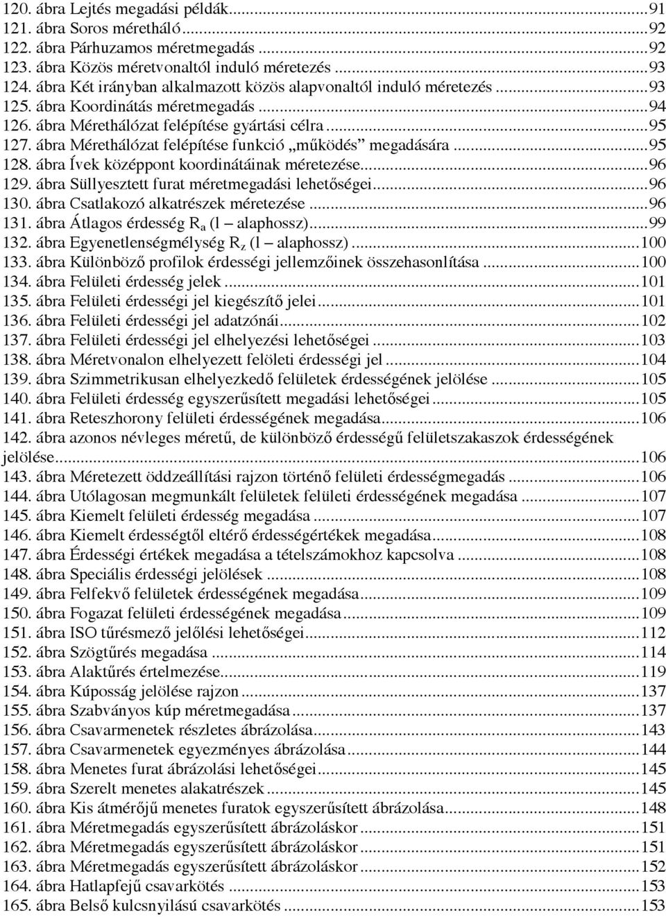 ábra Mérethálózat felépítése funkció működés megadására... 95 128. ábra Ívek középpont koordinátáinak méretezése... 96 129. ábra Süllyesztett furat méretmegadási lehetőségei... 96 130.