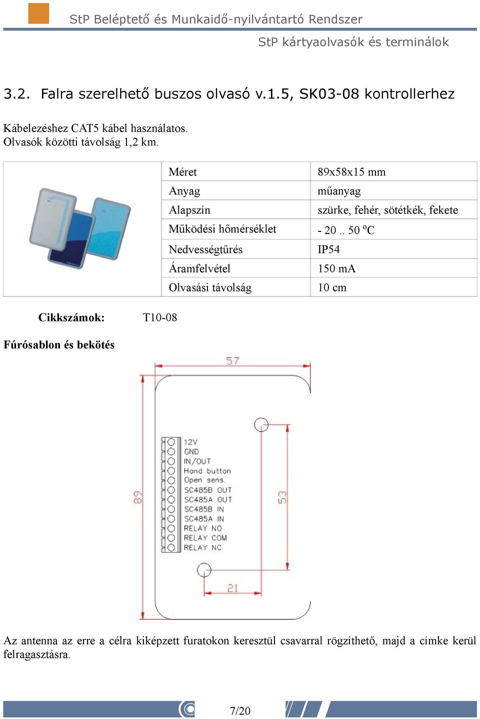 Áramfelvétel 89x58x15 mm szürke, fehér, sötétkék, fekete - 20.