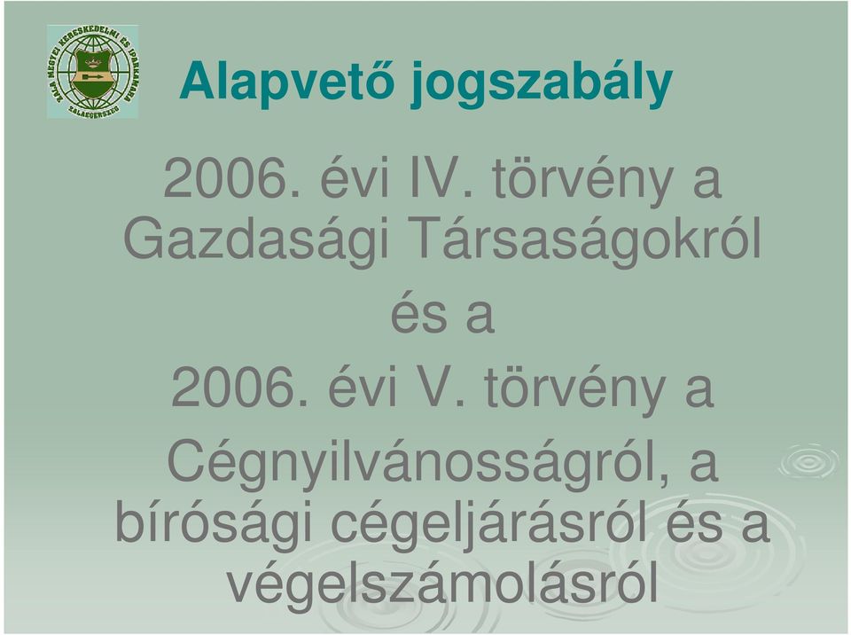 2006. évi V.