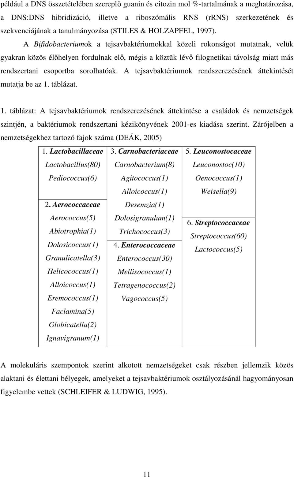 A Bifidobacteriumok a tejsavbaktériumokkal közeli rokonságot mutatnak, velük gyakran közös élıhelyen fordulnak elı, mégis a köztük lévı filognetikai távolság miatt más rendszertani csoportba