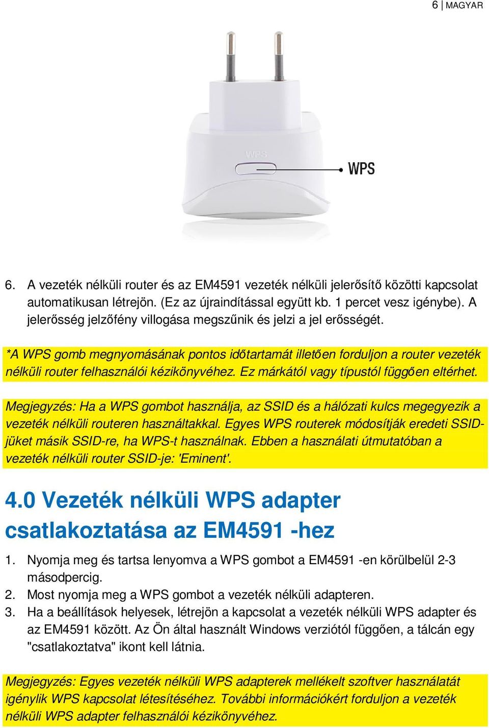 EM4591 Univerzális Wi-Fi-jelerősítő WPS funkcióval - PDF Free Download