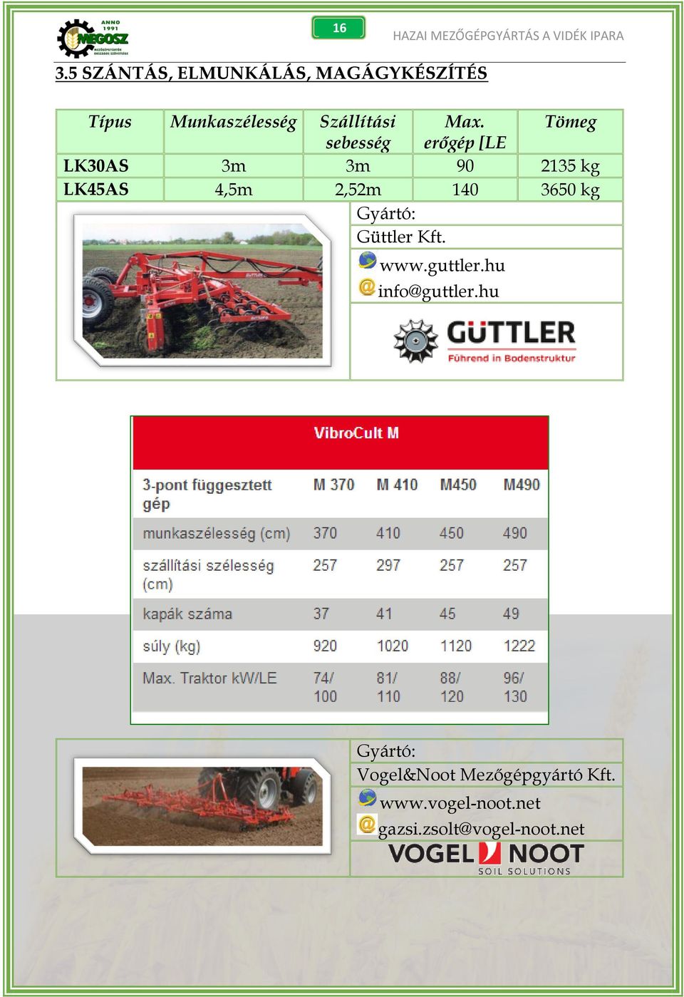 Tömeg sebesség erőgép [LE LK30AS 3m 3m 90 2135 kg LK45AS 4,5m 2,52m 140 3650