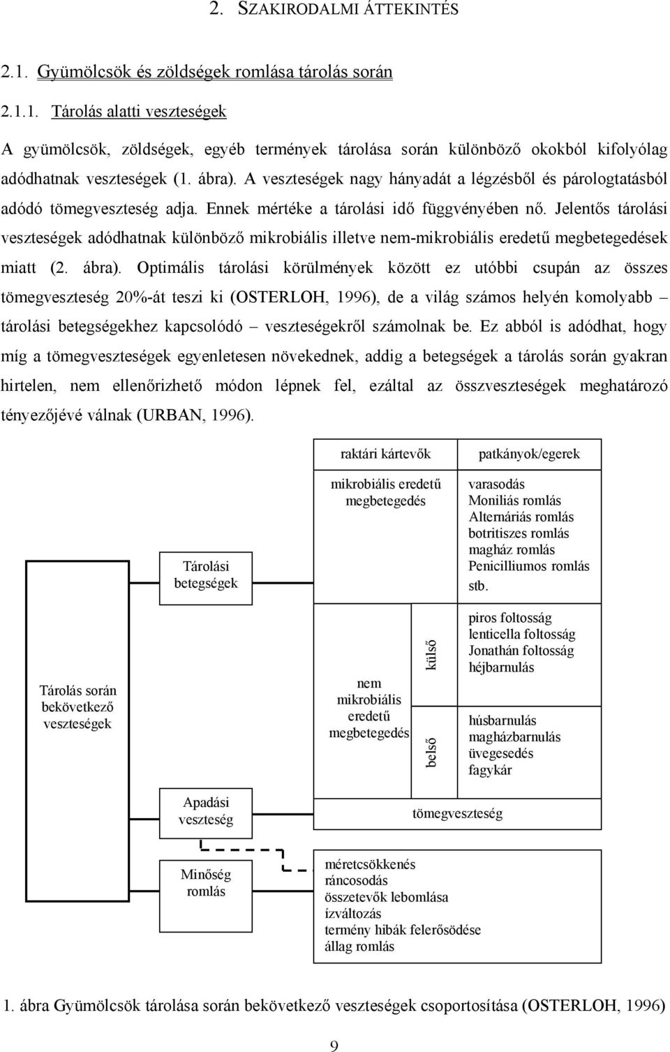 Jelent9s tárolási veszteségek adódhatnak különböz9 mikrobiális illetve nem-mikrobiális eredet< megbetegedések miatt (2. ábra).