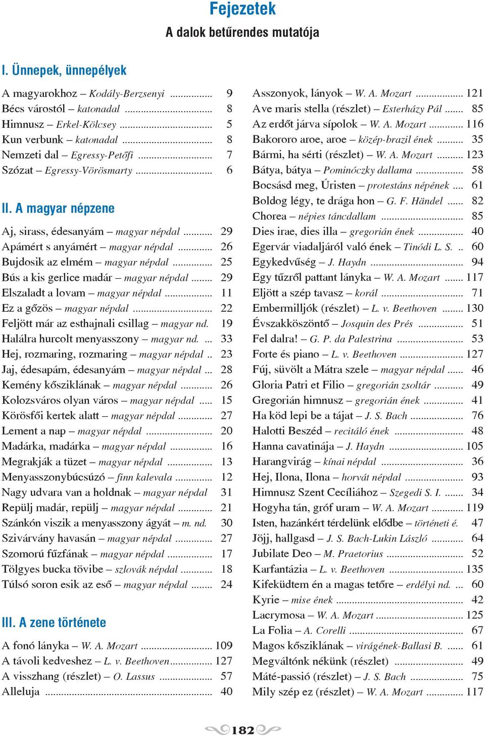 .. 25 Bús a kis gerlice madár magyar népdal... 29 Elszaladt a lovam magyar népdal... 11 Ez a gõzös magyar népdal... 22 Feljött már az esthajnali csillag magyar nd.