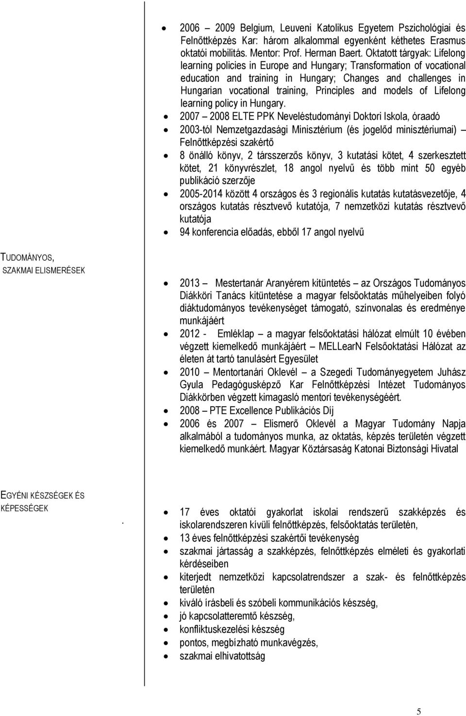 and models of Lifelong learning policy in Hungary.