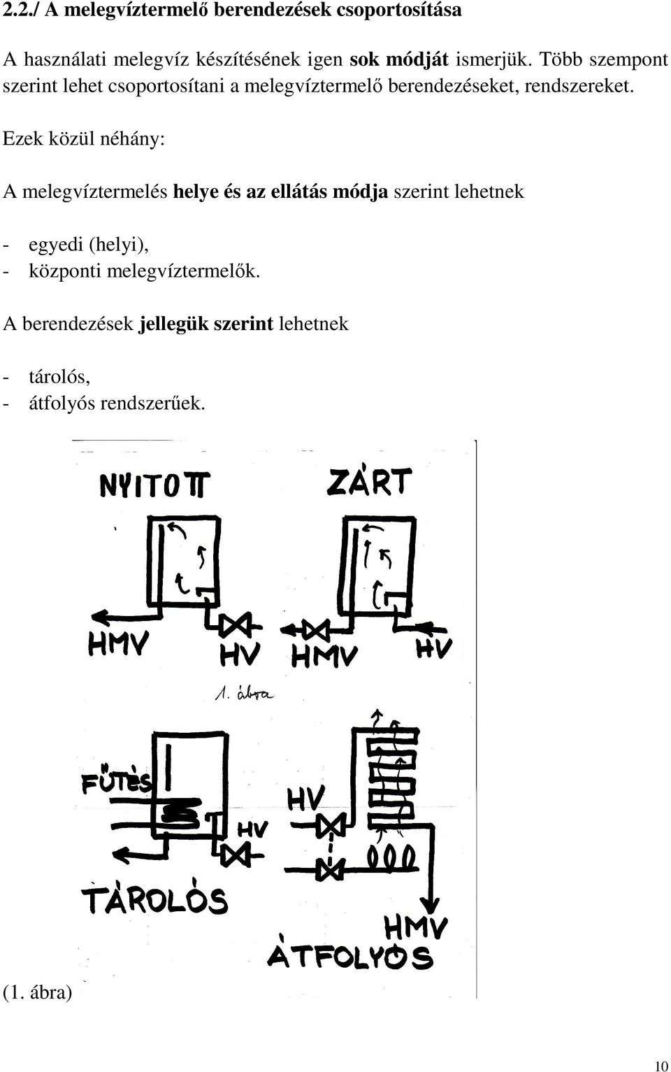 Ezek közül néhány: A melegvíztermelés helye és az ellátás módja szerint lehetnek - egyedi (helyi), -