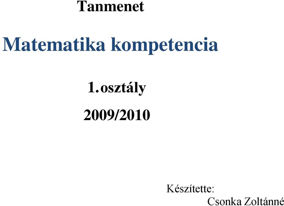 osztály 2009/2010