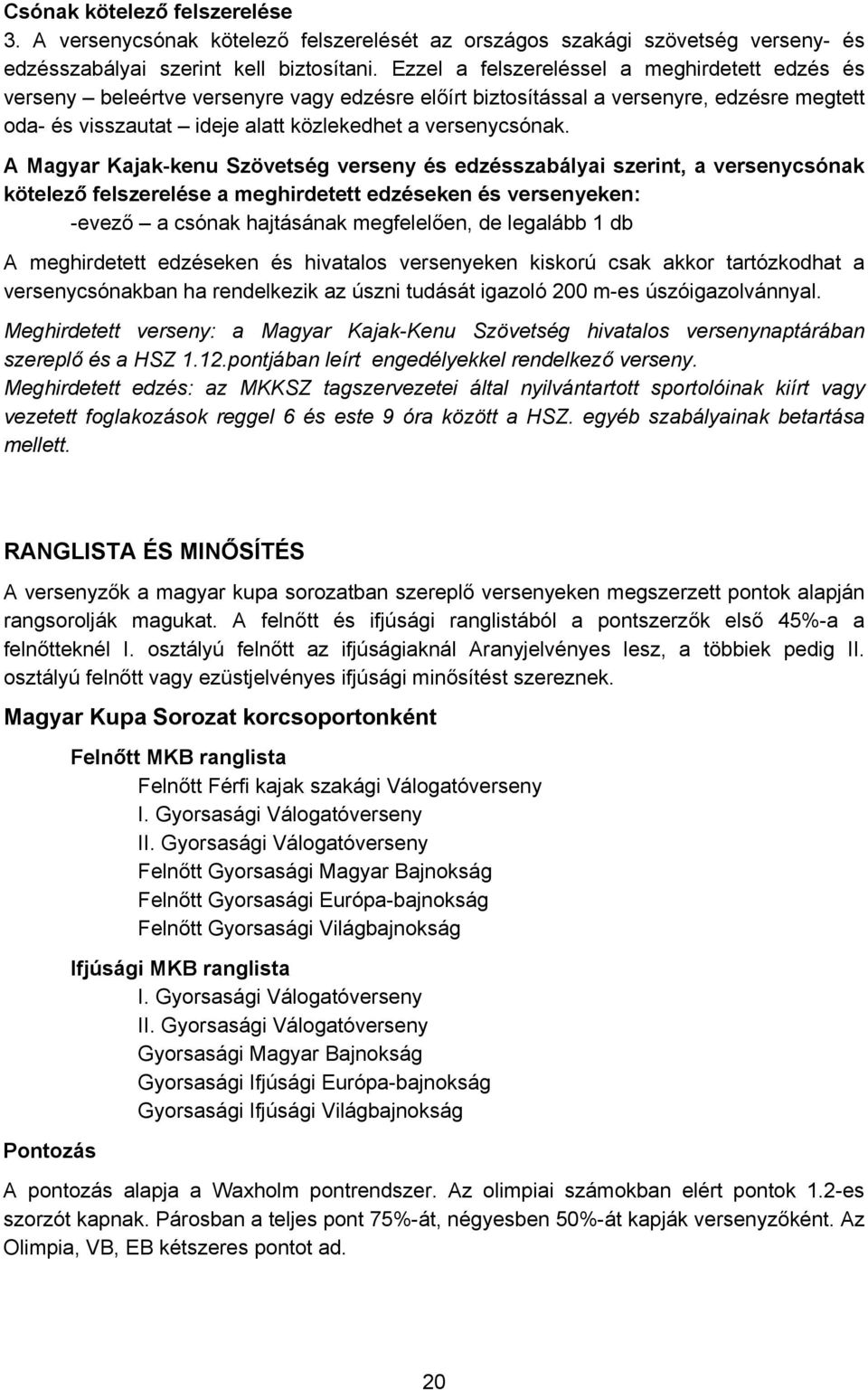 Magyar Kajak-Kenu Szövetség - PDF Free Download