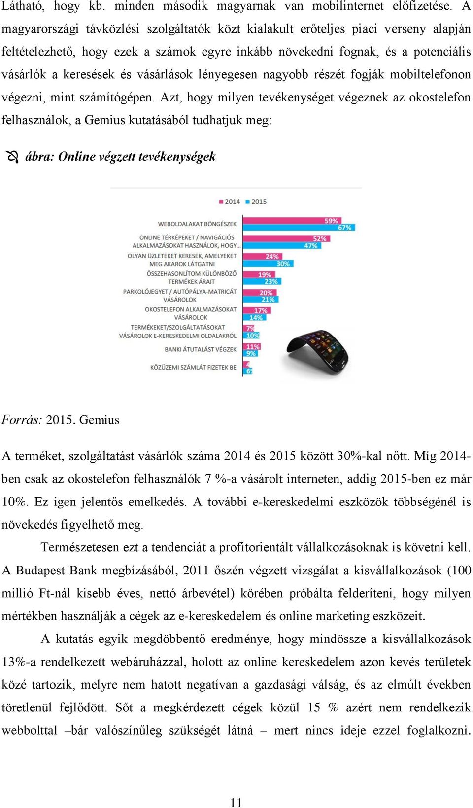 vásárlások lényegesen nagyobb részét fogják mobiltelefonon végezni, mint számítógépen.