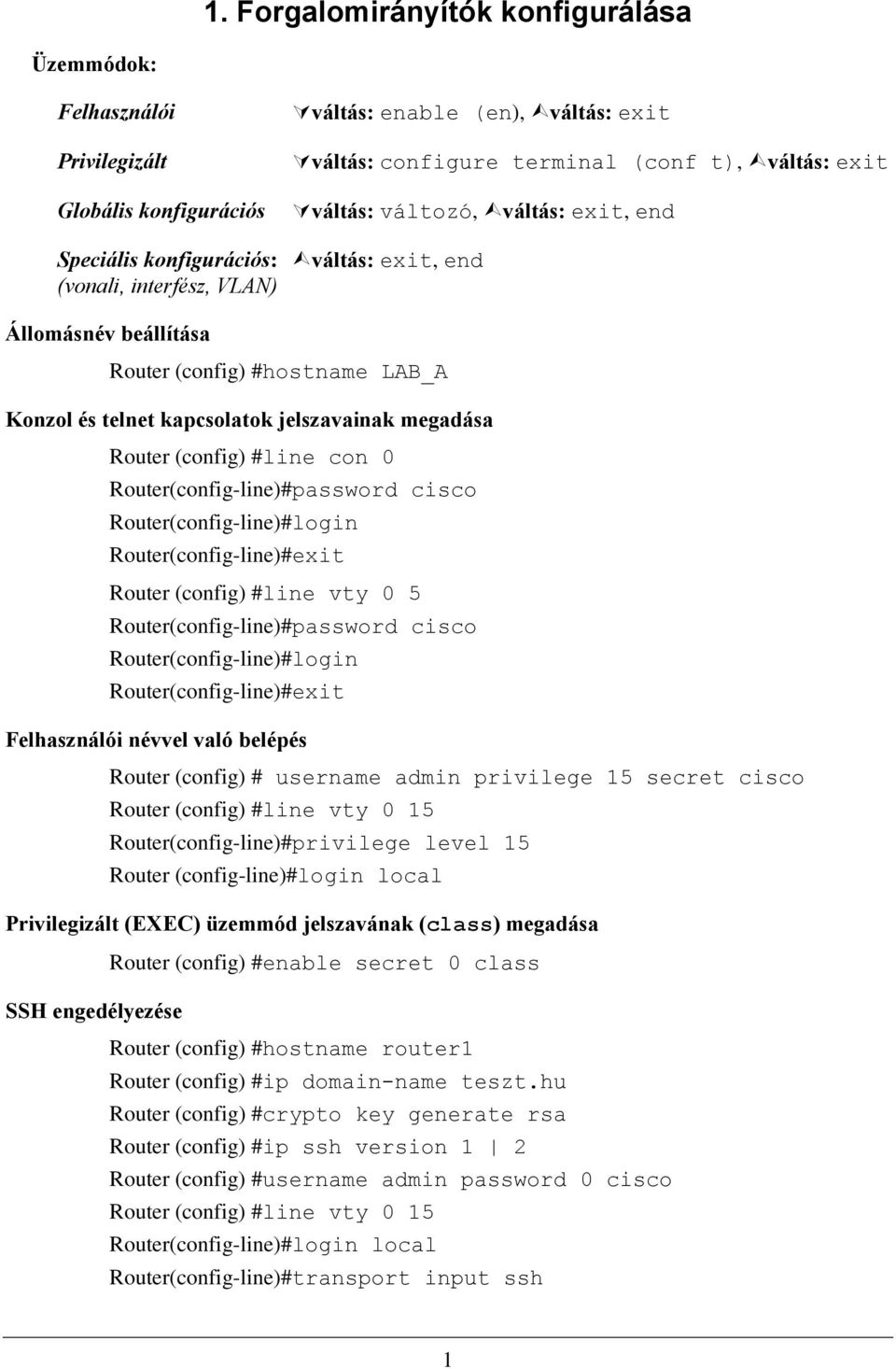 (config) #line con 0 Router(config-line)#password cisco Router(config-line)#login Router(config-line)#exit Router (config) #line vty 0 5 Router(config-line)#password cisco Router(config-line)#login