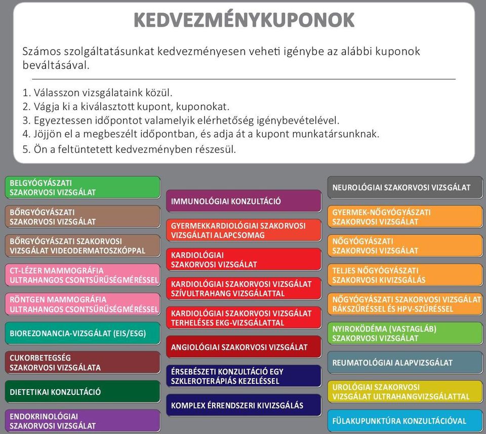 KEDVEZMÉNYKUPONOK. Számos szolgáltatásunkat kedvezményesen veheti igénybe  az alábbi kuponok beváltásával. - PDF Free Download