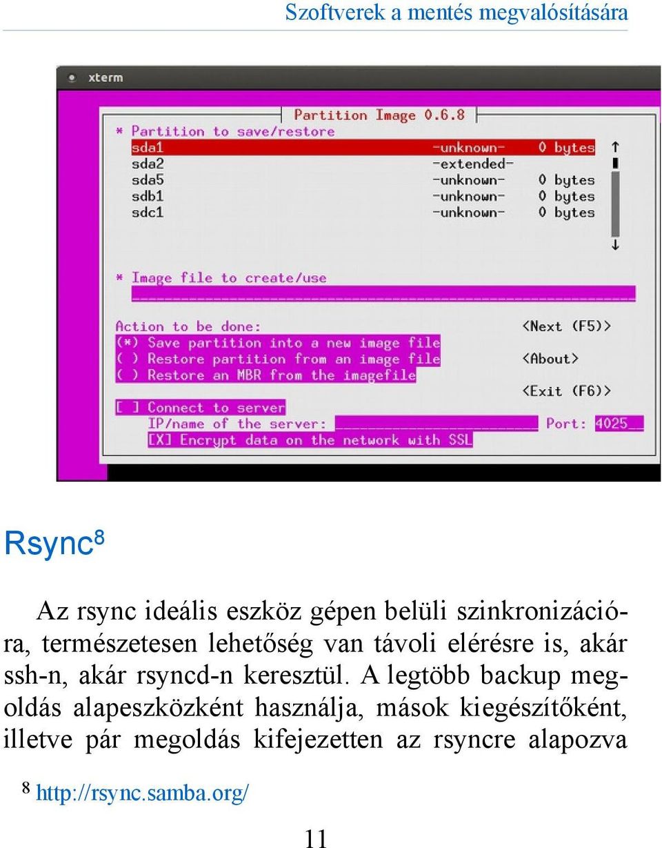 rsyncd-n keresztül.