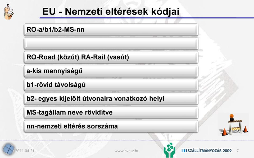 b1-rövid távolságú b2- egyes kijelölt útvonalra
