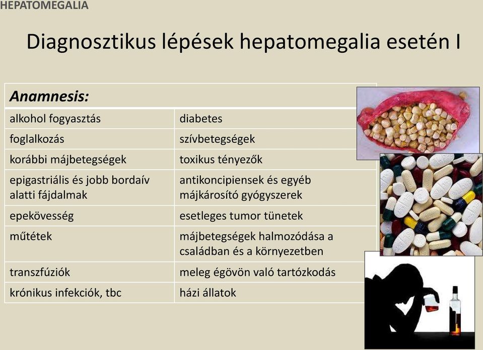 infekciók, tbc diabetes szívbetegségek toxikus tényezők antikoncipiensek és egyéb májkárosító gyógyszerek
