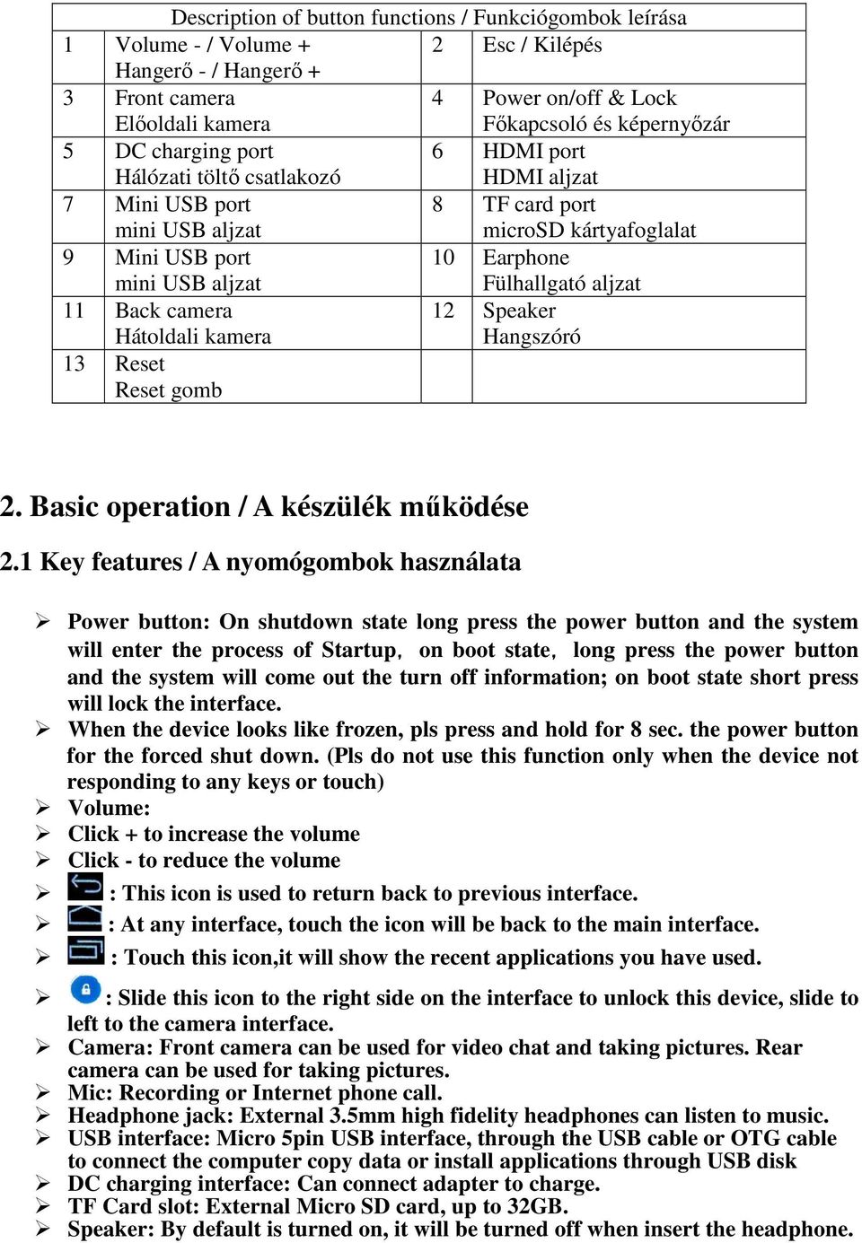 Használati útmutató User manual - PDF Ingyenes letöltés
