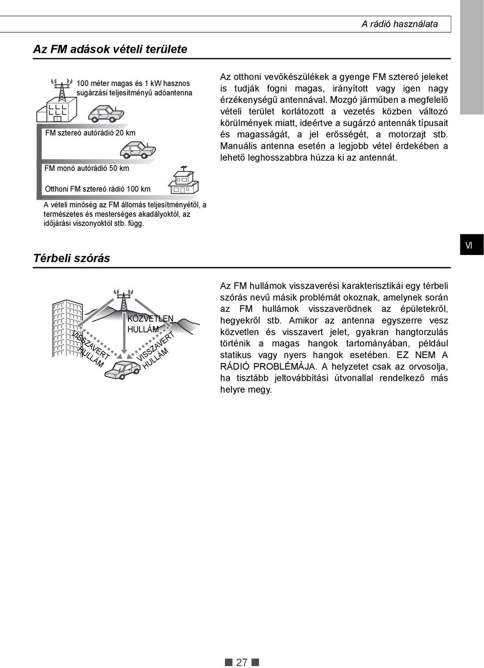 A rádió használata. FM vételi jellemzők. Az FM és az AM vétel különbségei.  Elhalkulás. Használat - PDF Free Download