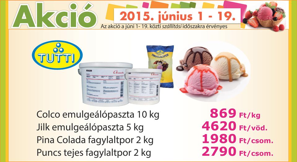 fagylaltpor 2 kg Puncs tejes fagylaltpor