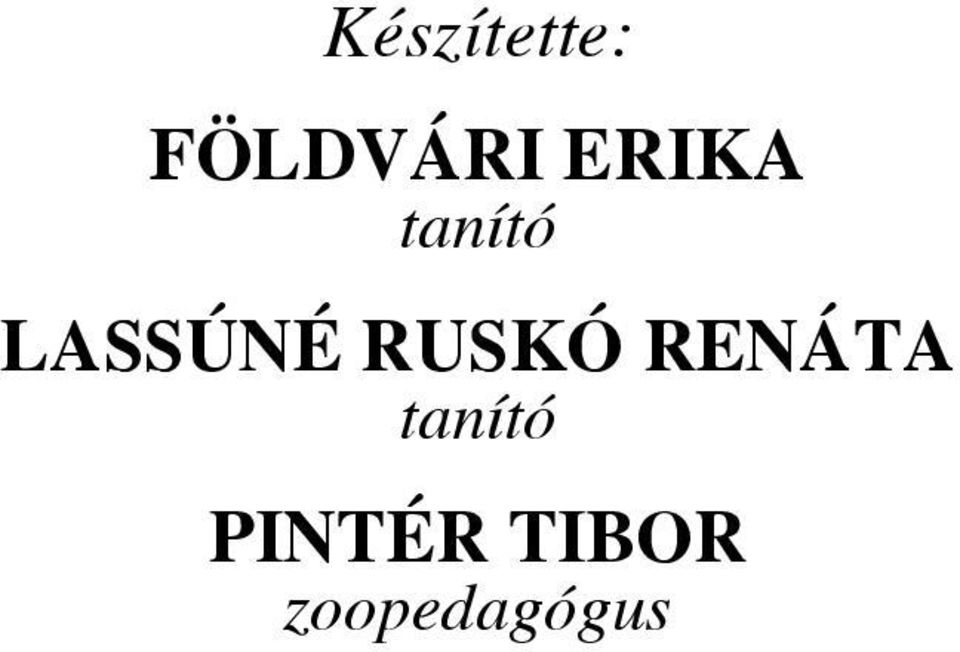 RUSKÓ RENÁTA tanító