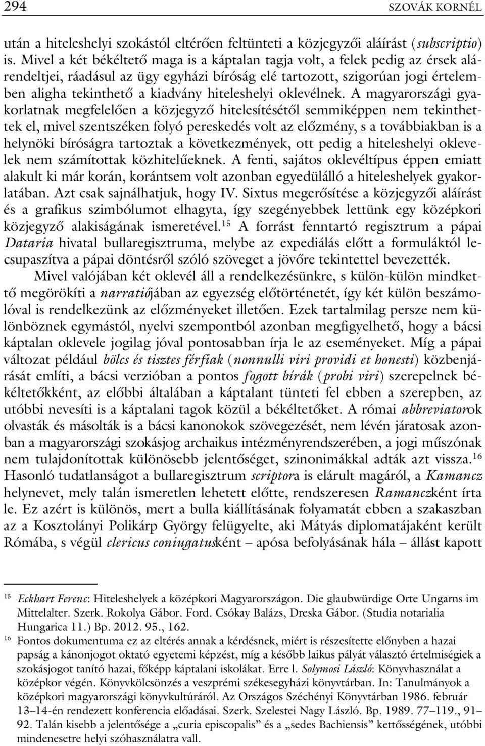 hiteleshelyi oklevélnek.