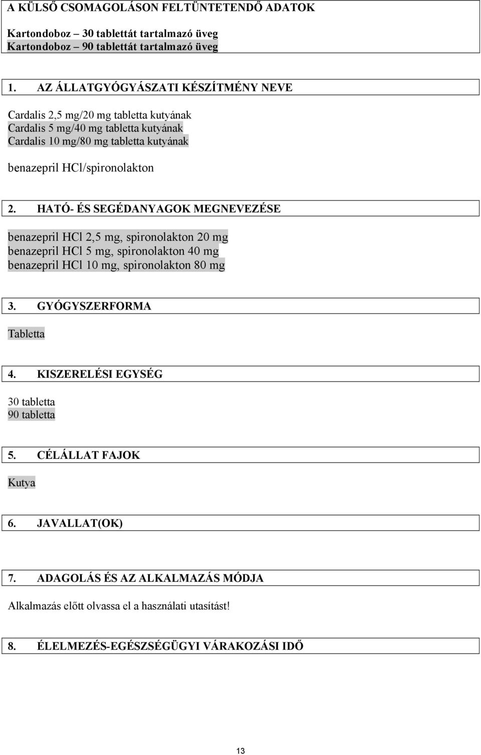 HCl/spironolakton 2.