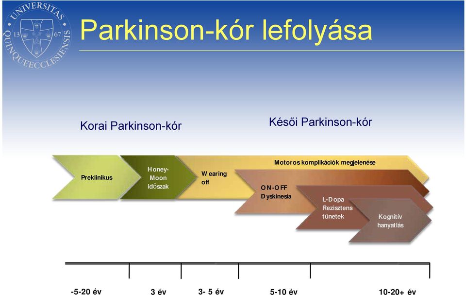 Motoros komplikációk megjelenése ON-OFF Dyskinesia L-Dopa