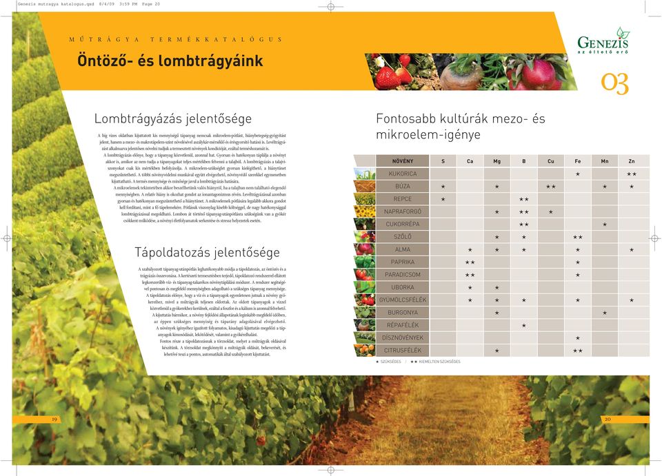 hanem a mezo- és makrotápelem-szint növelésével aszálykár-mérséklô és érésgyorsító hatású is.