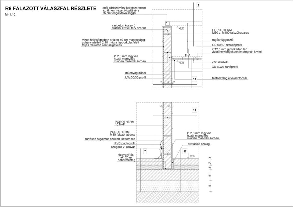 második sorban +3,50 +3, POROTHERM M30 v.