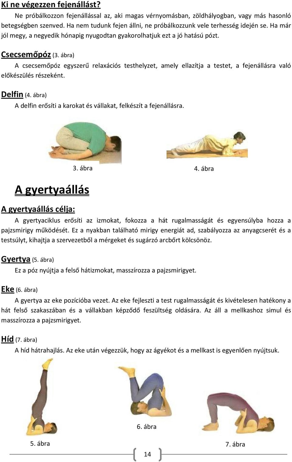 ábra) A csecsemőpóz egyszerű relaxációs testhelyzet, amely ellazítja a testet, a fejenállásra való előkészülés részeként. Delfin (4.