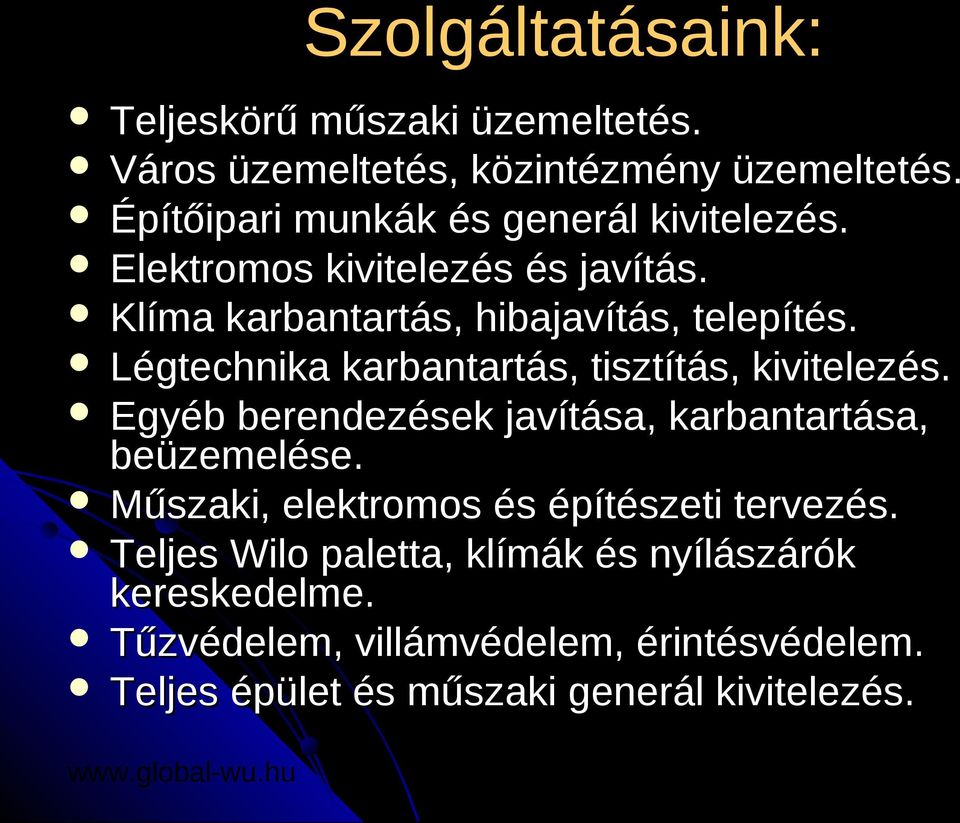 Légtechnika karbantartás, tisztítás, kivitelezés. Egyéb berendezések javítása, karbantartása, beüzemelése.