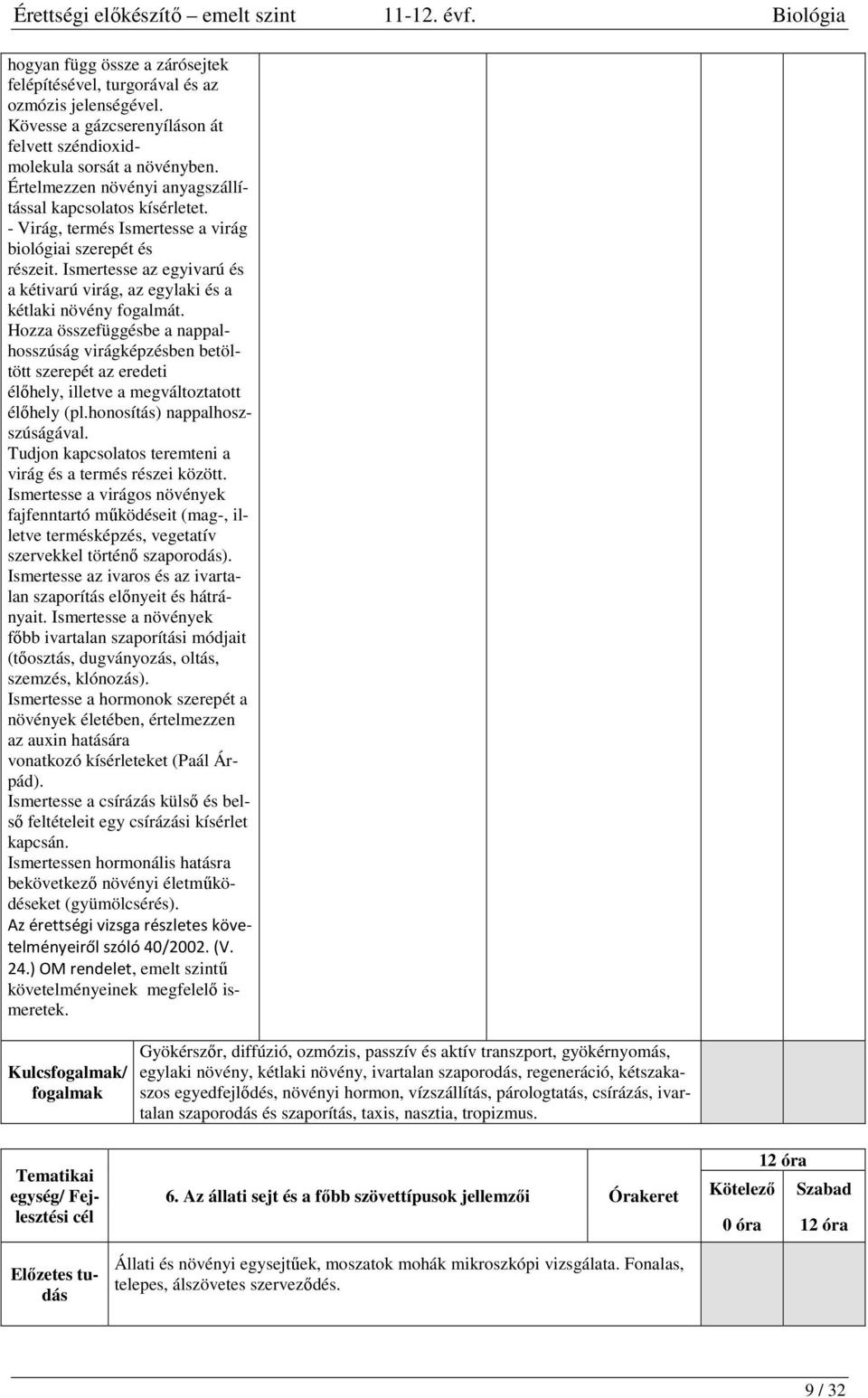 Ismertesse az egyivarú és a kétivarú virág, az egylaki és a kétlaki növény fogalmát.
