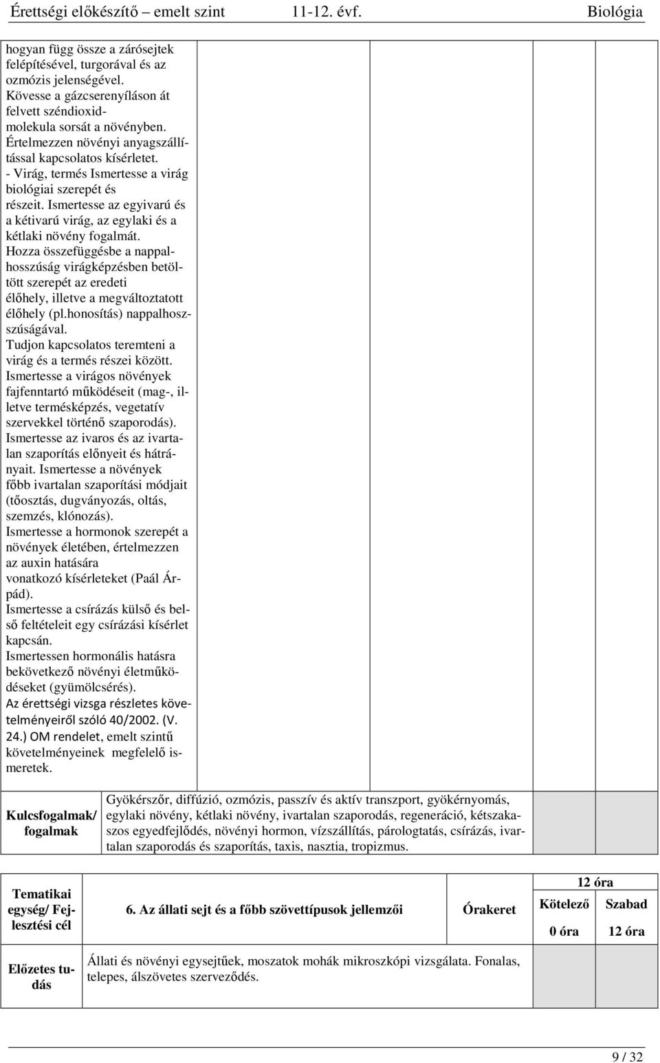 Ismertesse az egyivarú és a kétivarú virág, az egylaki és a kétlaki növény fogalmát.