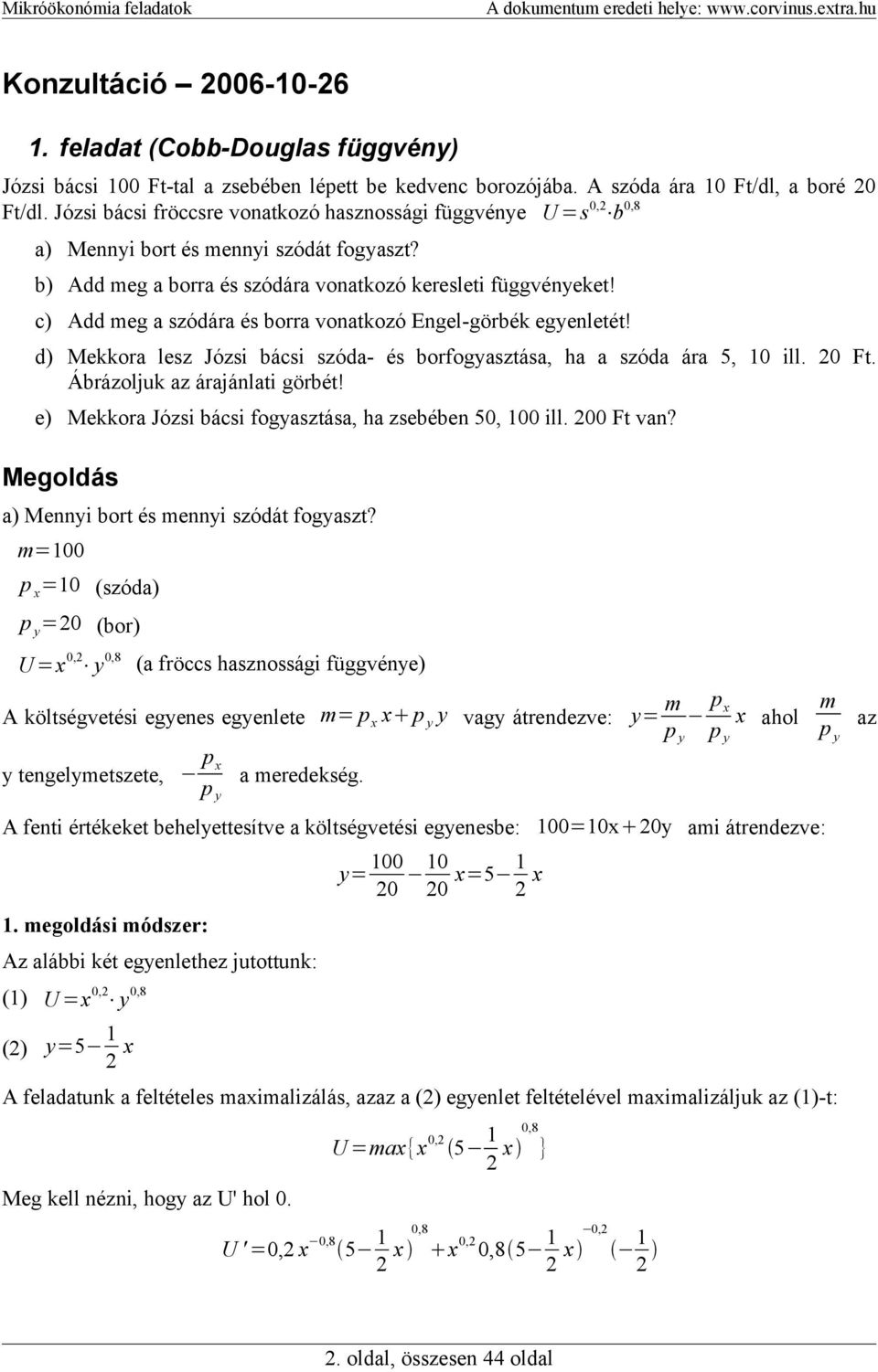 Mikróökonómia feladatok - PDF Free Download