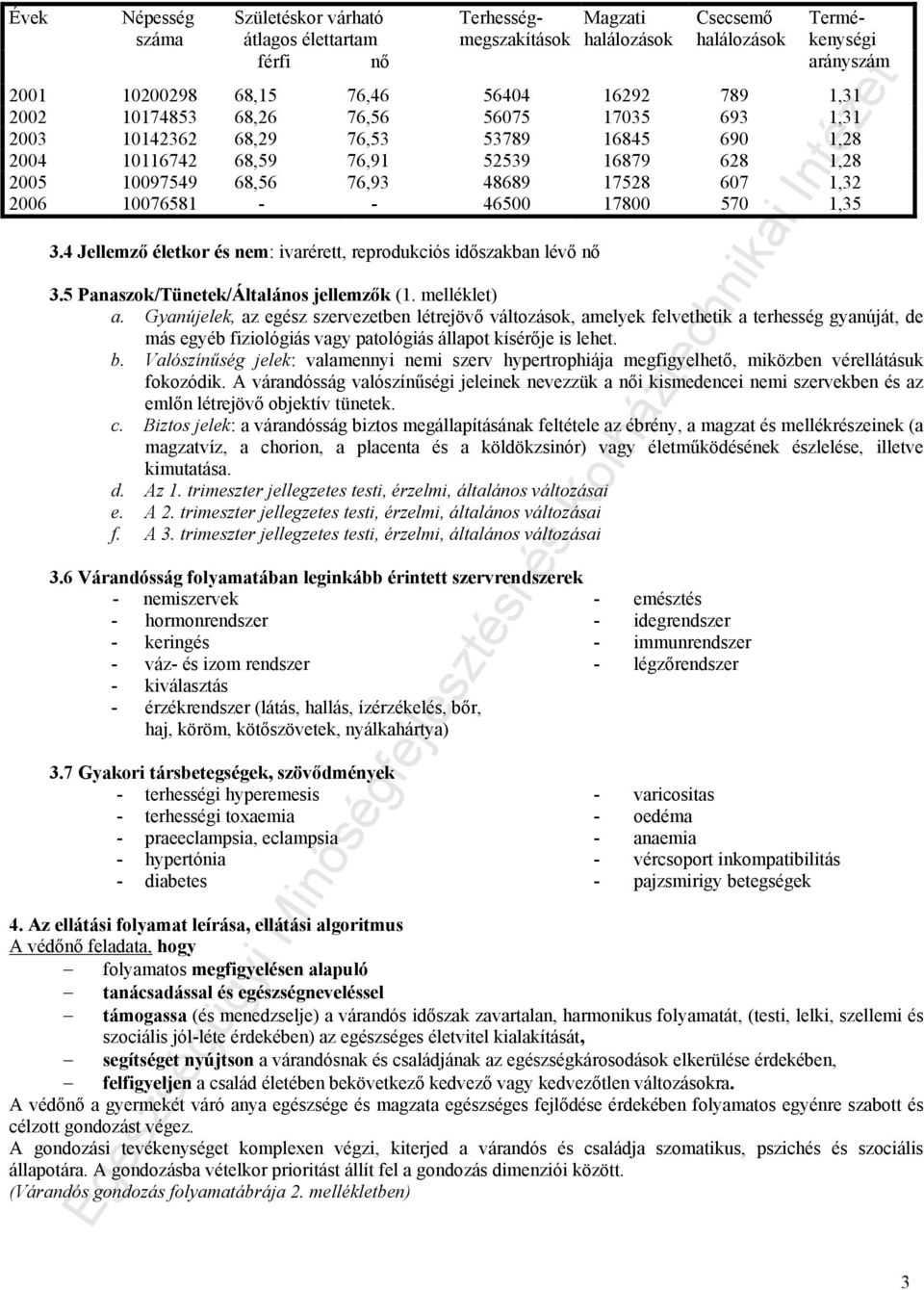 10076581 - - 46500 17800 570 1,35 3.4 Jellemző életkor és nem: ivarérett, reprodukciós időszakban lévő nő 3.5 Panaszok/Tünetek/Általános jellemzők (1. melléklet) a.