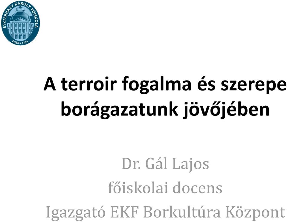 Gál Lajos főiskolai docens